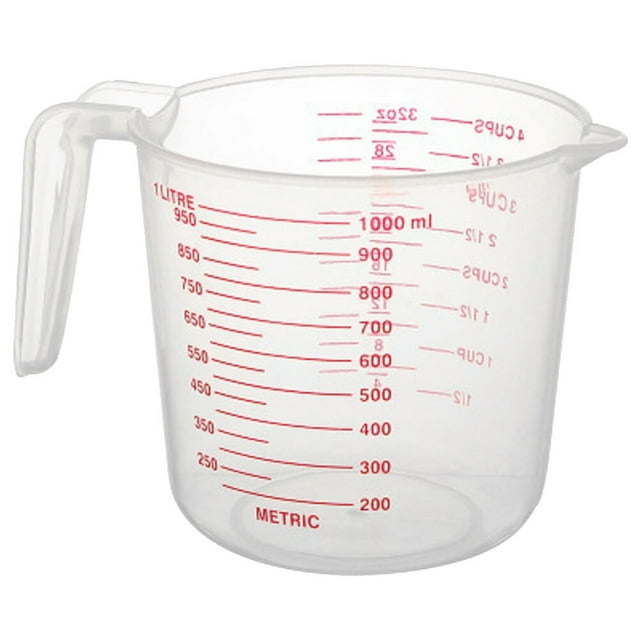 SHISUYAN 1L Clear Plastic Measuring Cup with Scale for Mixing Paint