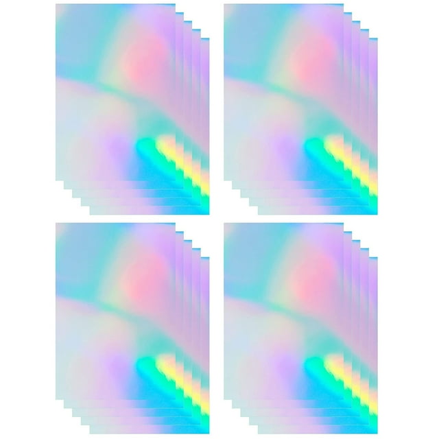 SHISUYAN 20 Sheets A4 Holographic SelfAdhesive Vinyl Printer Paper