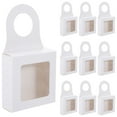 SHISUYAN 25 White Paper Wine Bottle Gift Boxes with Window Foldable