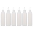 SHISUYAN 6Pcs 500ML White Precision Tip Salad Dressing Bottles