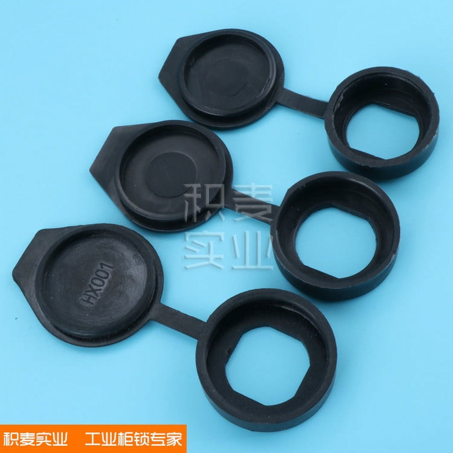 SHISUYAN 6pcs Black Rainproof Dust Cover Plastic Hole Cover Waterproof