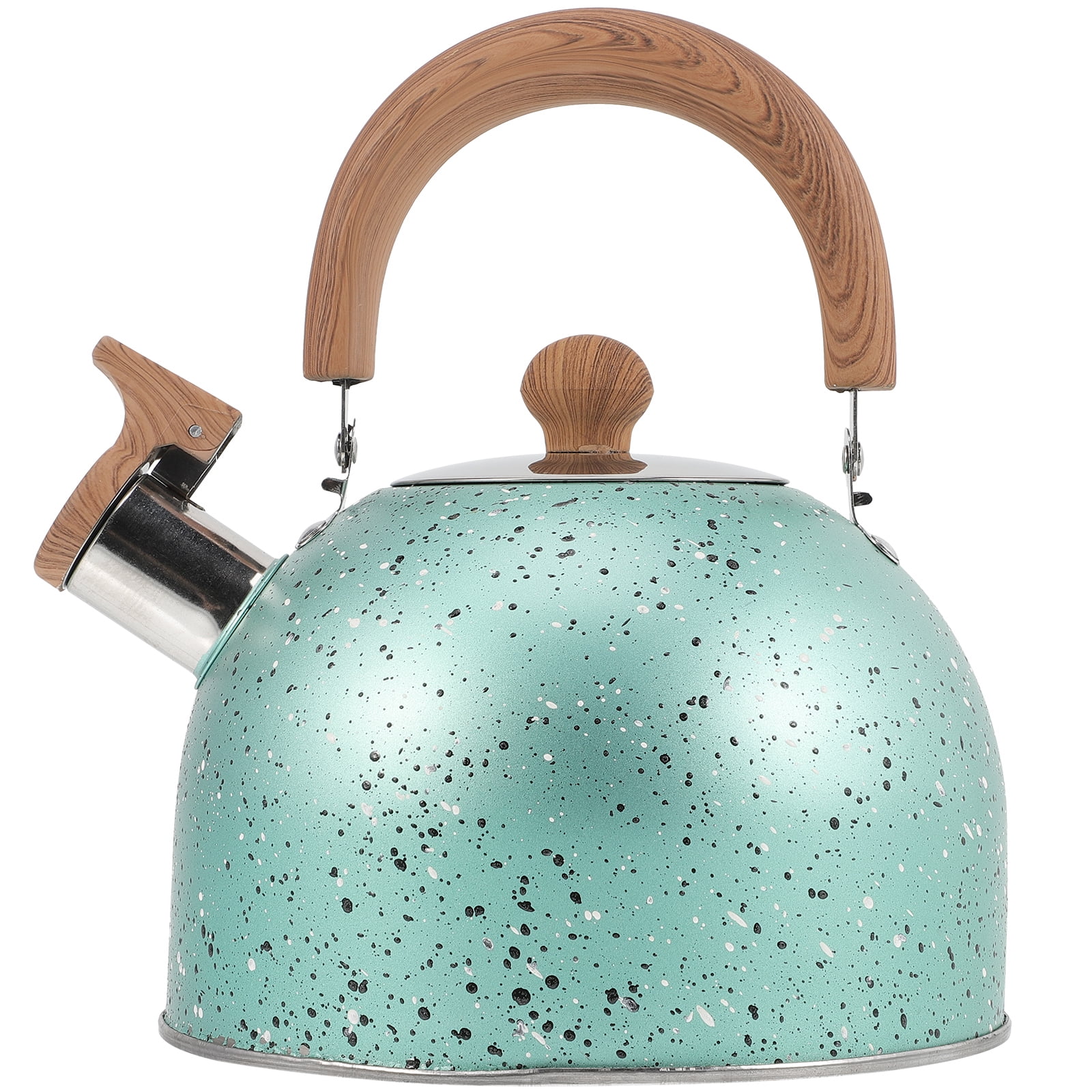 SHISUYAN Stainless Steel Whistling Tea Kettle with Wood Handle 2L