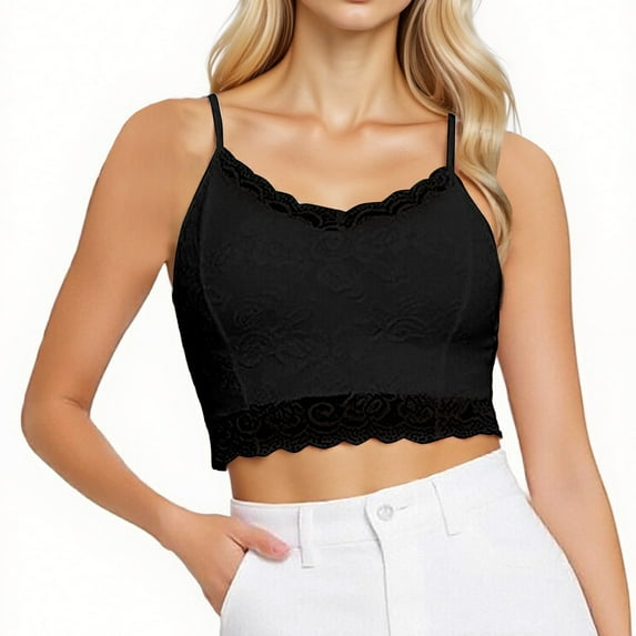 SHITINN 2x Tunic Tops Fitted Women's Casual V Neck Slim Fit Short Lace Camisole Vest