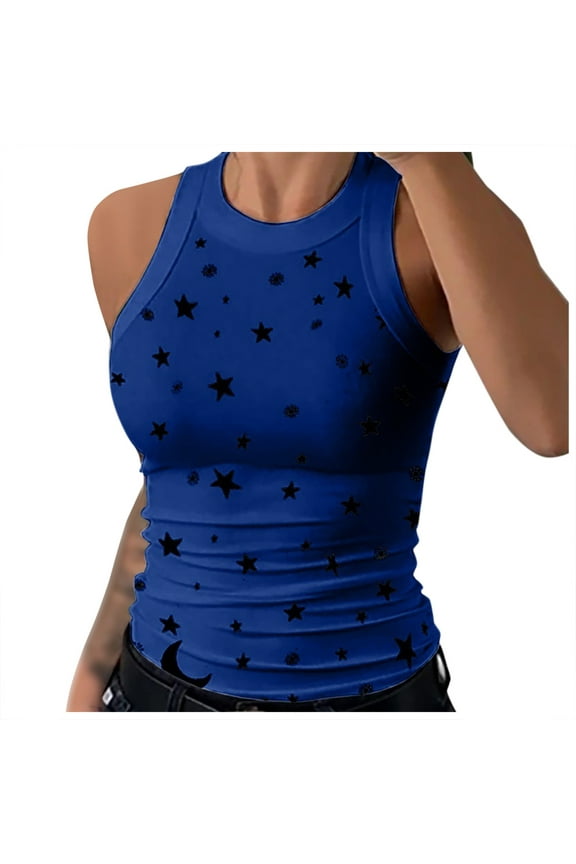 3x Tops Women Drinking Tops for Women Womens Swing Vest Sleeveless Top Ladies Strappy Flared Plus Size Tops Shirt