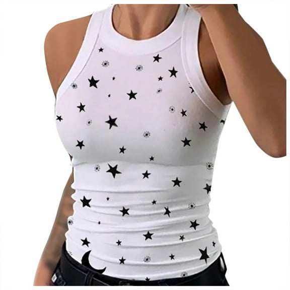 SHITINN 3x Tops Women Drinking Tops for Women Womens Swing Vest Sleeveless Top Ladies Strappy Flared Plus Size Tops Shirt
