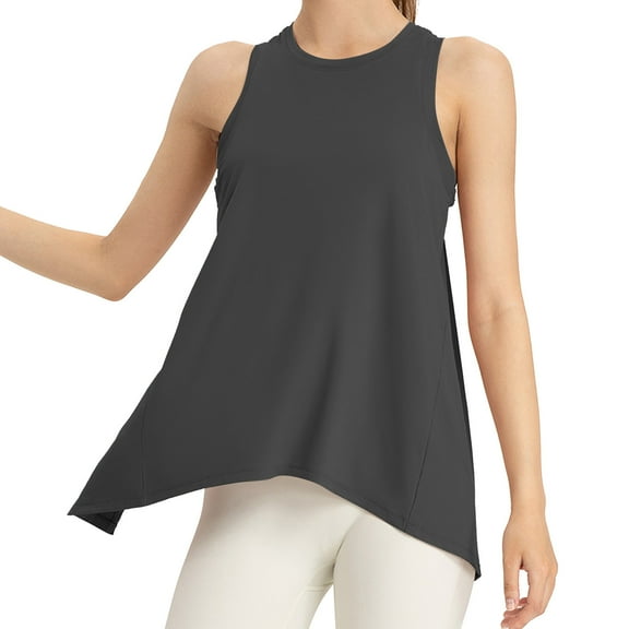 SHITINN Beach Volleyball Tops for Women Belle Tops for Women Women's Tanks & for Daily Wear Sports and Yoga Round Neck Sleeveless Hollow Back Design for Comfort and Style