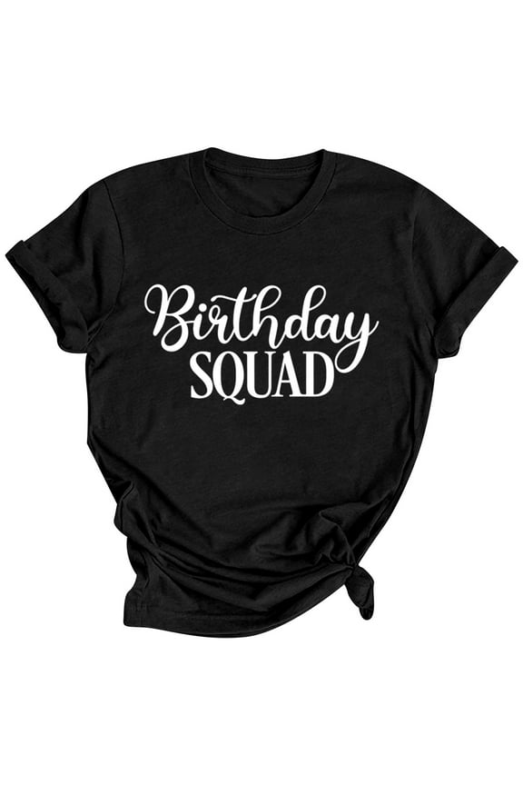 Birthday Shirts for Women Happy Birthday T Shirt Birthday Party Tee Top Casual Tops for Women Short Sleeve Tops for Women Summer Shirts for Women 2025
