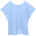 thumbnail image 1 of SHITINN Blouses for Women Casual Pure Color Round Neck Linen Pocket Casual Loose Short Sleeve T Shirt for Women Everyday R Short Sleeve Tops for Women Women Tops Summer, 1 of 6