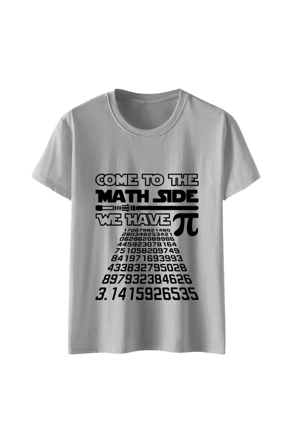 Bruh It's Pi Day and Stylish Design Sense Printed T Shirt Top. Short Sleeve Tops for Women Women's T Shirts Womens Shirts Summer