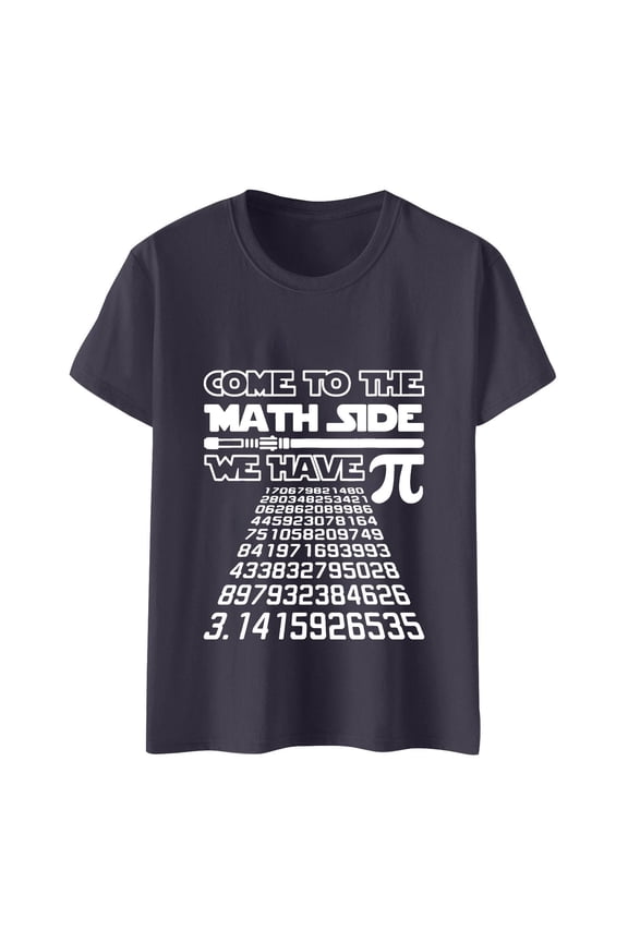 Bruh It's Pi Day and Stylish Design Sense Printed T Shirt Top. Short Sleeve Blouses for Women T Shirts Women Women's Summer Tops
