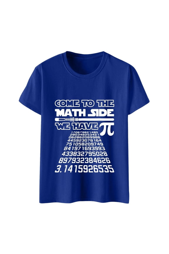 Bruh It's Pi Day and Stylish Design Sense Printed T Shirt Top. Short Sleeve Tops for Women Womens Tee Women's Tops, Tees & Blouses