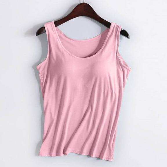 SHITINN Chest Cushion Suspender Tank Top Without Steel Ring Cup Outer Wear Underwear Yoga Sports T Shirt 3x Womens Tops plus Size Layering Top Silk Bodysuit plus Size Camisole Crop Top Women Apricot