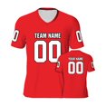 thumbnail image 1 of SHITINN Custom Football for Men Women TeamName Number Football Customized Sport Shirt Fans Womens Shirts Short Sleeve Blouses Womens Clothes Summer, 1 of 3