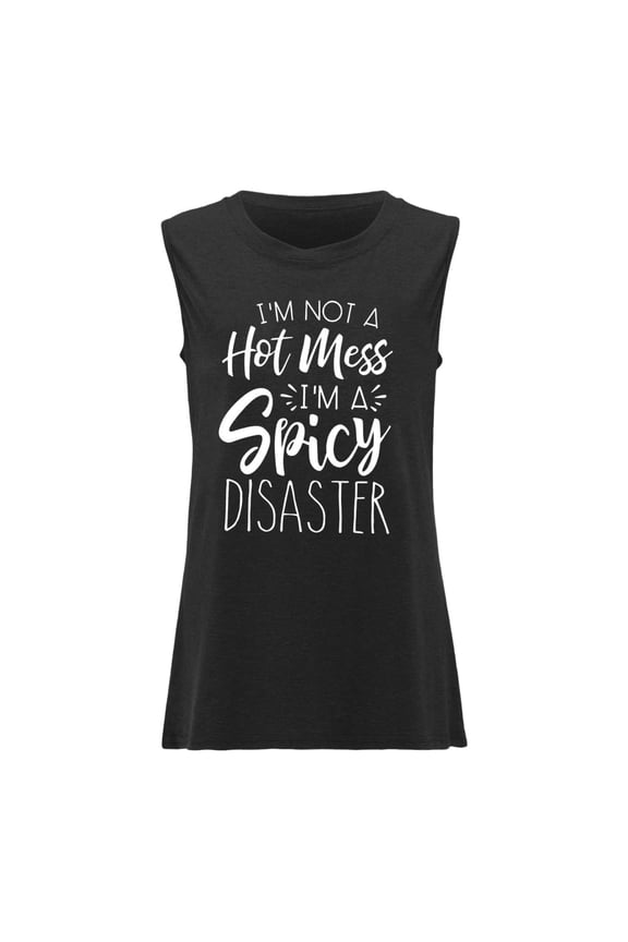 Dress Shirt Bodysuit Top Women Women's Sleeveless Print Casual Tank Top Round Neck Summer Vest