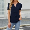 thumbnail image 1 of SHITINN Fashionable V Neck Solid Color Short Sleeve T Shirt for Women with Tie Bow Detail Womens Blouse Short Sleeve Tops Summer Fashion Women, 1 of 4