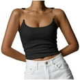 thumbnail image 1 of SHITINN Lace Half Camisole for Women Teen Camisoles with Shelf Bra Women's Solid Color Block Seamless Camisole Tank Top with Built In Bra Pad Ribbed Knit Sleeveless Shirt, 1 of 9