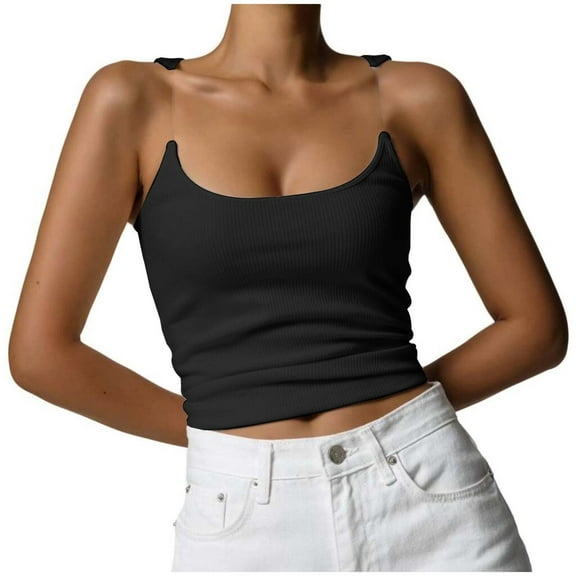 SHITINN Lace Half Camisole for Women Teen Camisoles with Shelf Bra Women's Solid Color Block Seamless Camisole Tank Top with Built In Bra Pad Ribbed Knit Sleeveless Shirt