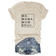 thumbnail image 1 of SHITINN Loose Fit MA Mama Mom Bruh Letter Print Short Sleeve T Shirt Womens Short Sleeve Blouses Womens Tshirts Womens Shirts Summer, 1 of 3