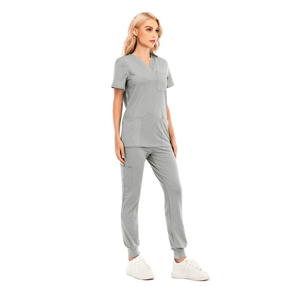 SHITINN Scrubs Sets for Women Nursing Working Uniform Green Womens Scrub Tops Cozy Fit Nurse Scrubs for Women Set