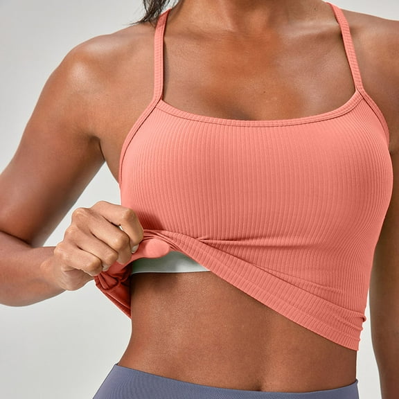 SHITINN Seamless Sweetheart Neck Crop Tank for Women Ribbed Strappy Racerback Cropped Tops with Bras Camisoles for Women Petite Crop Top Tops for Women Spaghetti Strap Big Girls Crop Tops plus Size