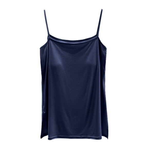 SHITINN Shelf Bra Camisole for Girls Crop Top Pack for Girls Women's Neck Sleeveless Knit Ribbed Fitted Casual Crop Tank Top