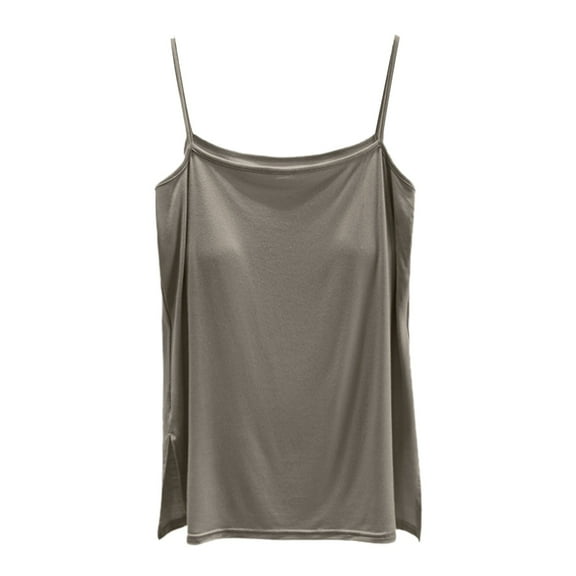 SHITINN Shelf Bra Camisole for Girls Crop Top Pack for Girls Women's Neck Sleeveless Knit Ribbed Fitted Casual Crop Tank Top