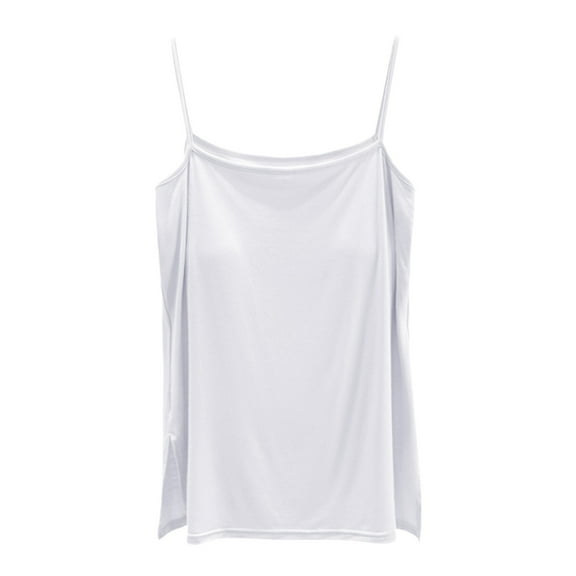 SHITINN Shelf Bra Camisole for Girls Crop Top Pack for Girls Women's Neck Sleeveless Knit Ribbed Fitted Casual Crop Tank Top