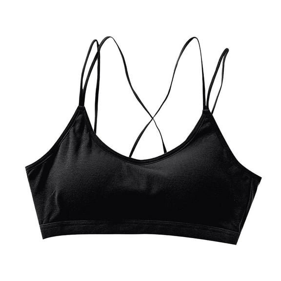 SHITINN Steel Thin Shoulder Straps with Beautiful Back Tube Top Chest Wrap Steel Sling Bra with Chest Pad Underwear. Bra Top Camisole plus Size Camisole with Shelf Bra for Women V Neck Camisole with