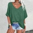 thumbnail image 1 of SHITINN Summer New Women's Large Size Casual Short Sleeved Loose T Shirt Top Woman Women Short Sleeve Tops Womens Clothing Fashion Clothing, 1 of 4
