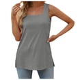 thumbnail image 1 of SHITINN Summer Tank Tops for Women Square Neck Loose Fit Casual Fashion Flowy Sleeveless 3x Sleeveless 2 Pk Night Gowns Layering Shirt Business Shirts Women Fashion Tops Womens plus Size Tops plus, 1 of 3