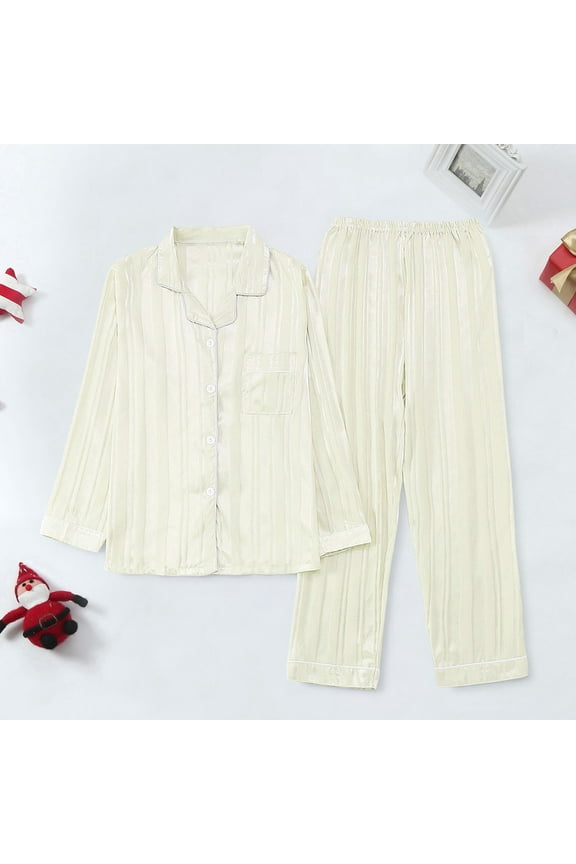 Thin Long Sleeve Suit Spring And Autumn Ice Silk High Sense Ink Painting Leisure Home Clothing Pajamas for plus Size Women Pajamas Top for Women Postpartum Going Home Outfit