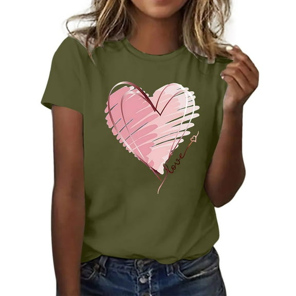 SHITINN Women Casual Christmas Printing Shirts Round Neck Short Sleeve Tee Tops Tunic Blouse Women Tops Casual Womens Short Sleeve Tops Summer Outfits for Women