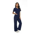 thumbnail image 1 of SHITINN Women Scrubs Sets Nursing Working Uniform Set Suit Navy Blue Womens Scrub Pants Cozy Fit Nursing Scrubs Set, 1 of 8