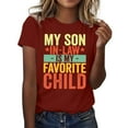 thumbnail image 1 of SHITINN Women My Son In Law Is My Favorite Child Shirt Day T Shirts Mom Short Sleeve Tops Blouses for Women Casual Womens Short Sleeve Blouses Summer Top Women, 1 of 5