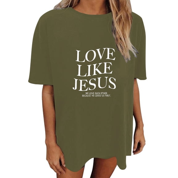 SHITINN Women's Casual and Fashionable English Letter Print Crew Neck Oversized T Shirt Tops Womens Short Sleeve Blouses Casual Shirts for Women Womens Tops Summer