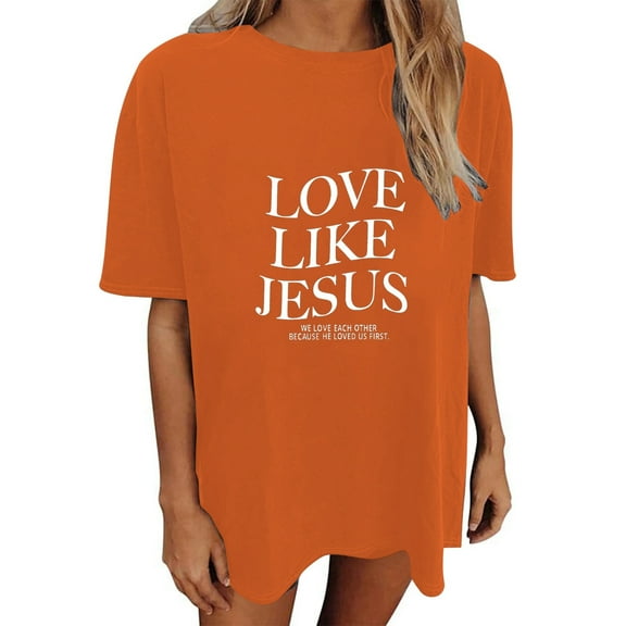 SHITINN Women's Casual and Fashionable English Letter Print Crew Neck Oversized T Shirt Tops Womens Short Sleeve Shirts Womens Tshirt Summer Clothes for Women