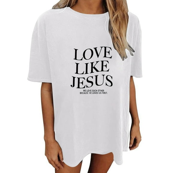 SHITINN Women's Casual and Fashionable English Letter Print Crew Neck Oversized T Shirt Tops Womens Tops Short Sleeve Tee Shirts for Women Fashion Clothing