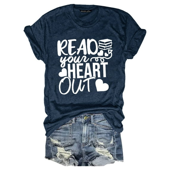 SHITINN Women's Casual Letter Print V Neck Tee | Short Sleeve Top with Color Options Short Sleeve Tops Womens Blouses Casual Womens Shirts Summer