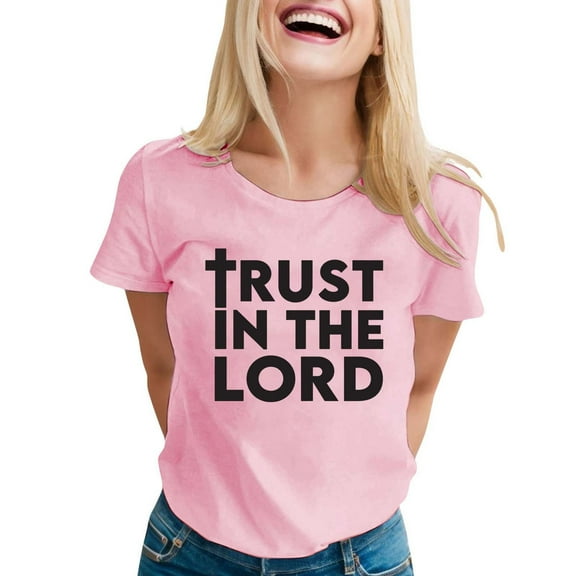 SHITINN Women's Casual Printed Round Neck Short Sleeve T Shirt Top Shirt for Women Womens Short Sleeve Shirts Lightweight Tops & Blouses