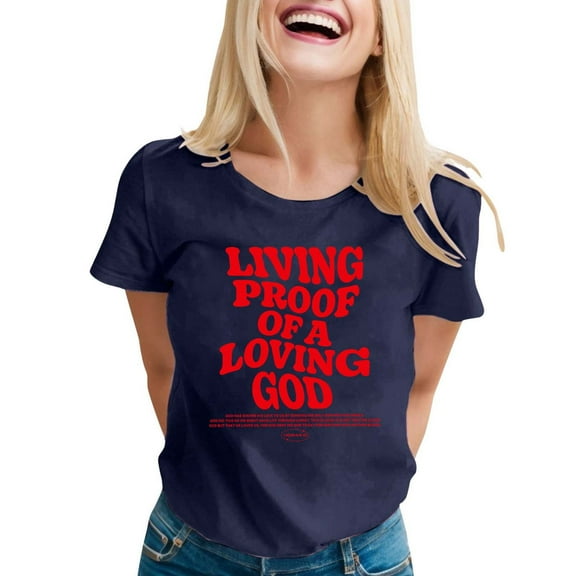 SHITINN Women's Casual Printed Round Neck Short Sleeve T Shirt Top Shirt Women Cute Short Sleeve Tops for Women Womens Summer Tops