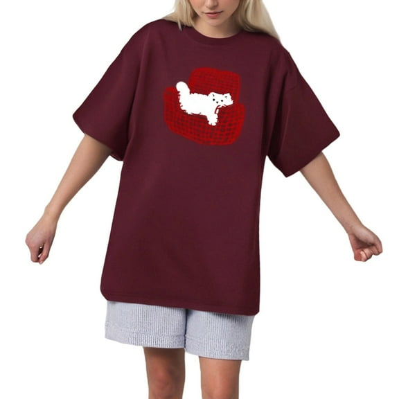 SHITINN Women's Casual Short Sleeve T Shirt Stylish Printed Top Comfortable Daily Wear Basic Tee Short Sleeve Tops for Women Womens Tops Summer Women Shirts