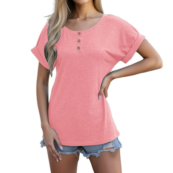 SHITINN Women's Casual Short Sleeve T Shirts Summer Basic Crew Neck Shirts Womens Summer Tops Short Sleeve Womens Summer Shirts Women Blouses
