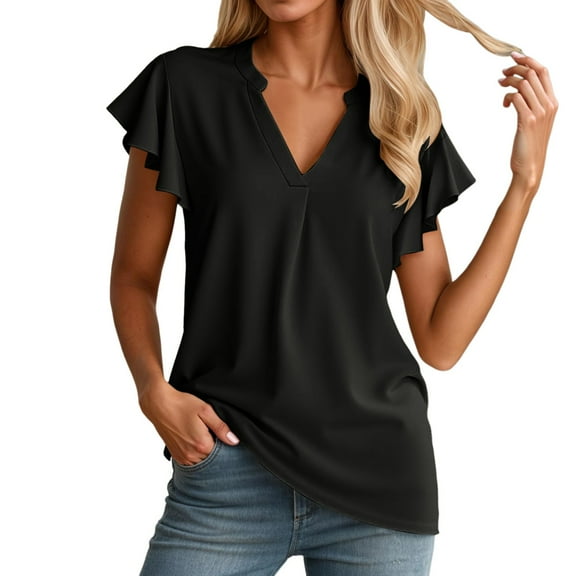 SHITINN Women's Casual Solid Color Camisole Tank Top for Spring Summer Wear Comfortable Stretchy Short Sleeve Shirts for Women Women's Tops Summer Clothes