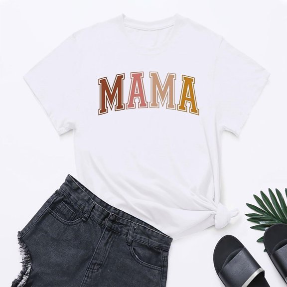 SHITINN Women's Fashion Alphabet Print Day Graphic T Shirt Tee Shirts Womens Women's Short Sleeve Tops Summer Tops for Women