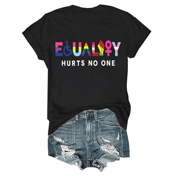 SHITINN Women's Fashion Round Neck Short Sleeve T Shirt Casual Summer Tee Top Short Sleeve Blouses Womens Tshirts Womens Summer Shirts