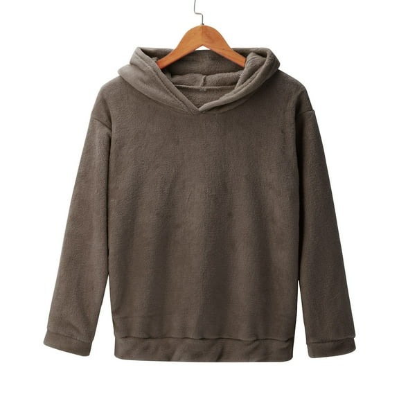 SHITINN Women's Long Sleeve Sweatshirt Warm Bear Shape Fuzzy Hoodie Pullover Womens Short Sleeve Shirts Blouses for Women Casual Womens Summer Tops