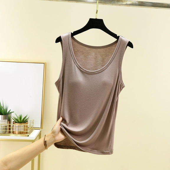 SHITINN Women's Neck Sleeveless Knit Ribbed Fitted Casual Crop Tank Top Soft Girl Crop Top Neck Crop Top Womens plus Size Tops with Lace Tan Too Seamless Camisoles for Women Spaghetti Strap Top plus