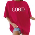thumbnail image 1 of SHITINN Women's Oversized Casual Letter Print Short Sleeve Top，Fashionable and Comfortable T Shi Woman Shirts Women Short Sleeve Tops Ladies Tops and Blouses, 1 of 5