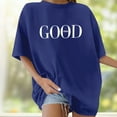 thumbnail image 1 of SHITINN Women's Oversized Casual Letter Print Short Sleeve Top，Fashionable and Comfortable T Shi Womens T Shirts Short Sleeve Blouses for Women Tunic Tops, 1 of 4