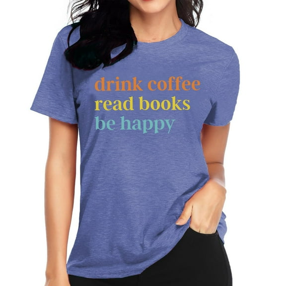 SHITINN Women's Reading Shirt Book Lover T Shirt Women's Reading Teacher Short Sleeved T Shirt Tee Shirts for Women Women's Short Sleeve Tops Womens Summer Clothes